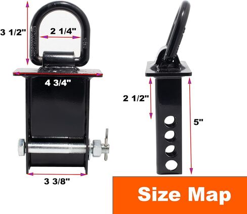 حلقات Pocket D حلقات 4pcs 12000 رطل Duch Dickable D-Ring Pocket Tie Down for Forfity Mories و Flateds مع دبوس Hitch (حلقات 4pcs Pocket D) in Saudi Arabia