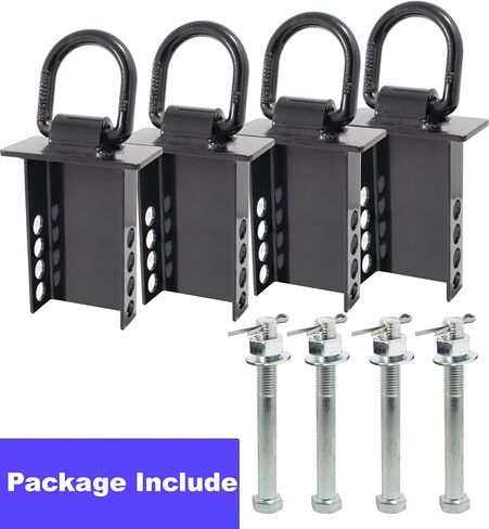 حلقات Pocket D حلقات 4pcs 12000 رطل Duch Dickable D-Ring Pocket Tie Down for Forfity Mories و Flateds مع دبوس Hitch (حلقات 4pcs Pocket D) in Saudi Arabia