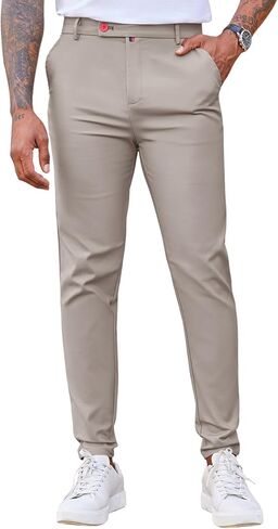 Beotyshow Men's Dress Pants Slim Fit Casual Trendy 2025 Formal Skinny Athletic Stretch Business Pant in Kuwait