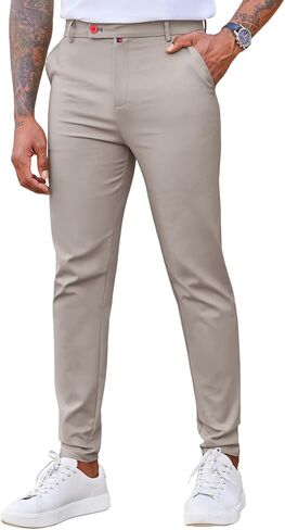 Beotyshow Men's Dress Pants Slim Fit Casual Trendy 2025 Formal Skinny Athletic Stretch Business Pant in Kuwait