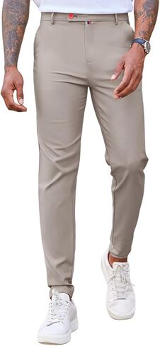 Beotyshow Men's Dress Pants Slim Fit Casual Trendy 2025 Formal Skinny Athletic Stretch Business Pant in Kuwait