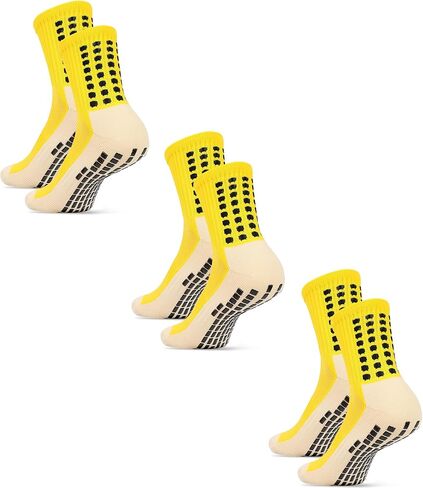 Kids Grip Soccer Socks Anti Slip Football Athletic Sports Crew Socks for 8-12 Years Youth Boys Girls in Kuwait