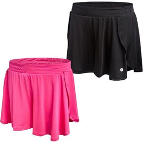 شورتات الدلفين الفاتحة لـ RBX Girls - 2 Pack Athletic Performance Shorts Flutter Flutter Flutter for Girls (الأحجام: 4-16)