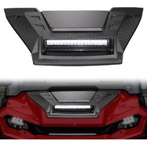مغرفة هود الرياضية مع الأضواء LED ل Honda Pioneer 1000 16-25 ، PP مادة ألياف الكربون من الألياف الكربونية PP مع مجموعة LED LED LIGH