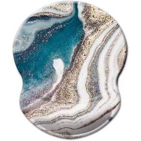 لوحة ماوس مع دعم للمعصم، مسند معصم غير قابل للانزلاق للمكتب والكمبيوتر والكمبيوتر المحمول وماك - حصيرة ماوس متينة ومريحة وخفيفة الوزن (معصم رخامي جميل -5) in Kuwait