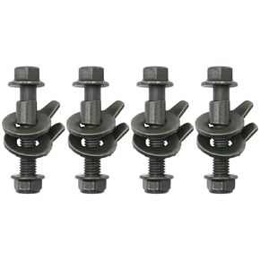 4Pcs 14mm Rear Wheels Alignment Cam Bolt Kit for Vehicles Steel Four Wheel Alignment Adjustable Camber Kit, Left and Right Adjustable Camber Alignment Kit Camber Caster Parts