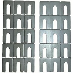 30Pcs Auto Body Fender Alignment Shim 1/8" & 1/16" Thick- 3/8" Slot Automotive Alignment Shim Assortment Kit metal shims