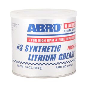ABRO #2 Super Red Lithium Grease: Multipurpose Heavy-Duty Lubricant for Extreme Conditions, Automotive, Industrial, & Agricultural Use, Wheel Bearings, Brakes 16oz.