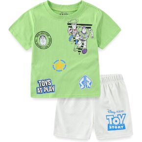 Disney Toy Story Boys Short Sleeve T-Shirt and Shorts Set for Toddler and Big Kids