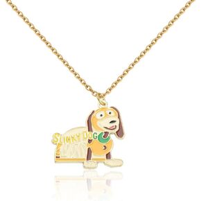 TGBJE Slinky Dog Earring Cartoon Inspired Dogs Cartoon Character Jewelry Slinky Lovers Gift Toy Fans Gift (Dog necklace)