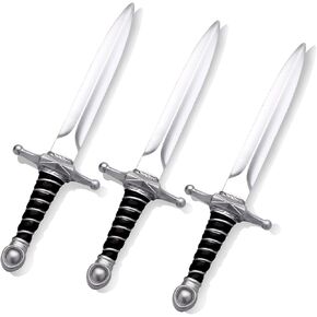 3pcs ملحق لعب دور الأدوار في العصور الوسطى سيف ، 15 "مزيفة من الأسلحة الفنون القتالية الخنجر ، هدايا حفلة عيد الهالوين للأطفال