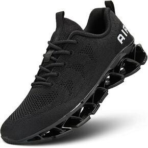 Mens Walking Shoes Blade Non Slip Fashion Sneakers Breathable Mesh Soft Sole Casual Athletic Running Sport Shoes