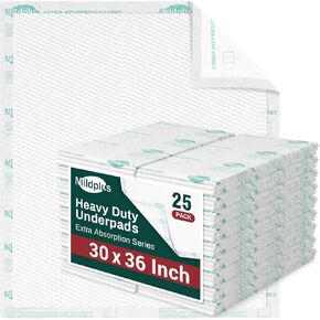 Underpads الثقيلة 30 "× 36" ، 25 عدد ، فوليترا أو الماصة من الوسائد