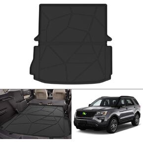 Kust Cargo Mat لعام 2011-2019 Ford Explorer Cargo Liner All Weather Trunk Floor حصيرة أسود TPO