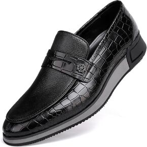 Casual Men's Dress Sneakers Shoes, Fashion Business Loafer Classic Leather Dress Shoes for Mens