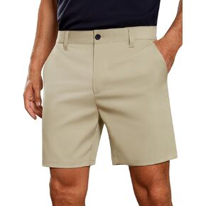 Future Flow Men's Golf Shorts 7 Inch Quick Dry Elastic Waist with Zipper Pockets Casual Dress Shorts for Men Work