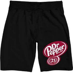 Dr Pepper 23 Logo Men's Black Sleep Pajama Shorts