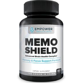 ملحق Memoshield Brain Health - دعم الذاكرة المتقدم مع Mane's Mane و Bacopa Monnieri و Ginkgo Biloba - الوظيفة المعرفية وصيغة صحة الدماغ - 60 كبسولات