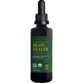 Global Center Center Health Brain Health - USDA Organic Brain Complements for Memory & Focus - Notropics ملحق لمكافحة الضباب العقلي ، عامل التركيز المتقدم للبالغين قوة إضافية - 2 Fl Oz