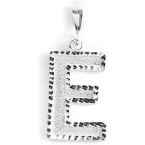 Personalized 1.0 Inch Solid.925 Sterling Silver Initial A-Z Charm