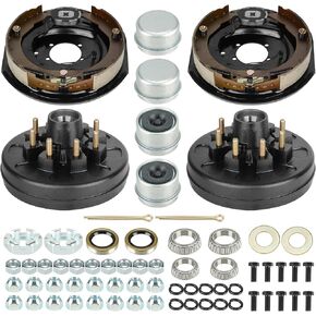 8 on 6.5" Bolt Circle Drum Kites with 12" X2" Electric Brake Passenger & Driving Side for Heavy Duty 7,000lbs 7k lb Trailer Axles