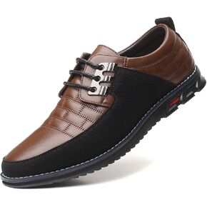 Recyphi Men's Oxford Derby Shost Orthopedic Leather Shoes Sugual Dress Sneakers Actory Progners Pusiness Shoiders Moving Walking Driving Shoes