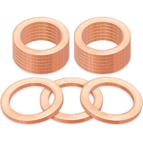 15PCS M14 Copper Oil Drain Plug Gasket Crush Washer Seals Compatible with Mercedes Benz for 007603-014106