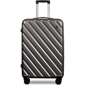 HotWay 28 Inch Expandable Checked In Luggage, Lightweight Hardshell Luggage with Spinner Wheels, White