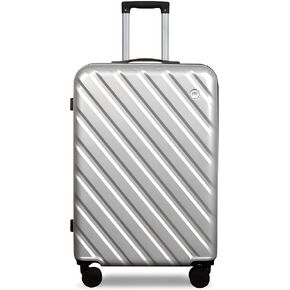 HotWay 28 Inch Expandable Checked In Luggage, Lightweight Hardshell Luggage with Spinner Wheels, White in Kuwait