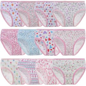 Anktry Baby 12 Pack Banties Soft Comples Clears Cotton Intelder Virls Little Birls Nortsratorted ملخصات 2-14 سنة