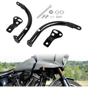 مقدمة من الزجاج الأمامي لزجاج الدعم السفلي الدعم يتوافق مع Harley Softail Low Rider St Fxlrst Fxrst 2022 2023 2024