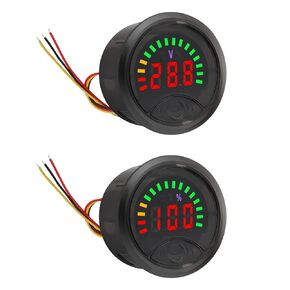 Linkstyle Battery Voltage Meter, DC 7-100V Voltage Gauge, Digital Voltmeter 12V with Battery Capacity Monitor for Golf Cart Car RV Truck Motorcycle Boat