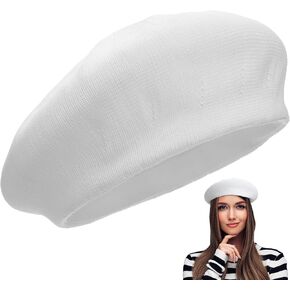 Summer Beret White Beret for Men White Beret Hats for Women Sun Protection Hat Summer Hat Sun Hat Berets Cap Beret White Painter Summer Cap Has Protective Hat, 18 Years