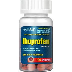 HealthA2Z® Ibuprofen 200mg | 500 Counts | Pain Relief | Body Aches | Headache | Arthritis | Cramps | Back Pain | Fever Reducer… (500 Count)