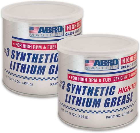 ABRO #2 Super Red Lithium Grease: Multipurpose Heavy-Duty Lubricant for Extreme Conditions, Automotive, Industrial, & Agricultural Use, Wheel Bearings, Brakes 16oz. in Saudi Arabia
