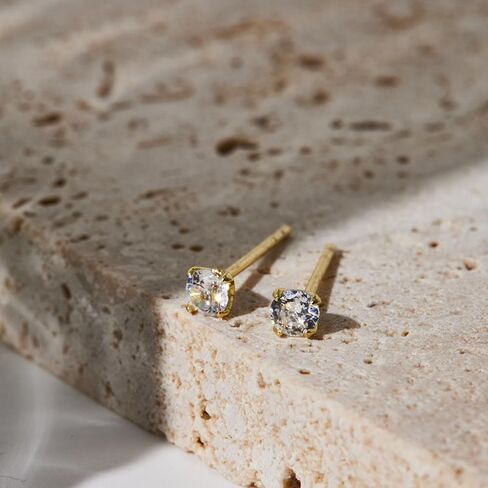 Small Gold Stud Earrings Set for Women Men, Hypoallergenic Cubic Zirconia Mini Stud Earrings for Women, 14K Gold Plated Tiny Cartilage Earrings Set for Multiple Piercing 5 Earrings Pack in Kuwait
