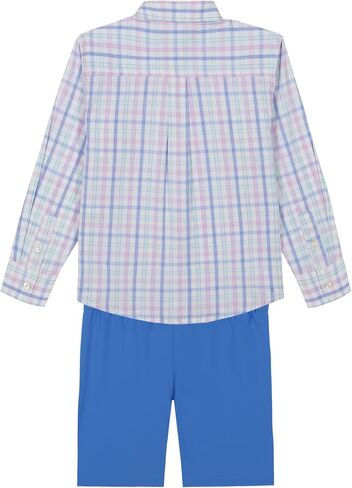 Izod Boys مجموعة قصيرة من قطعة ، قميص تراجع الزر ، وسرون الأداء in Kuwait