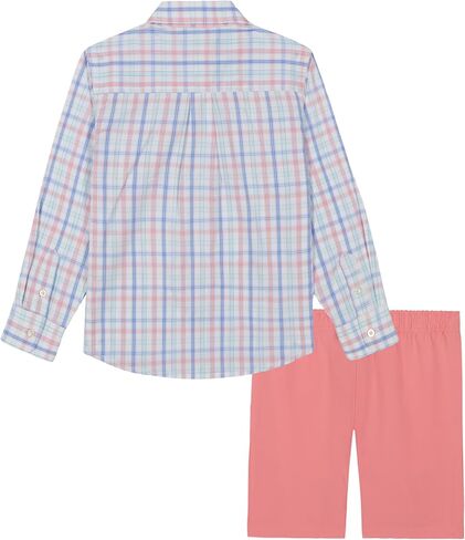 Izod Boys مجموعة قصيرة من قطعة ، قميص تراجع الزر ، وسرون الأداء in Kuwait