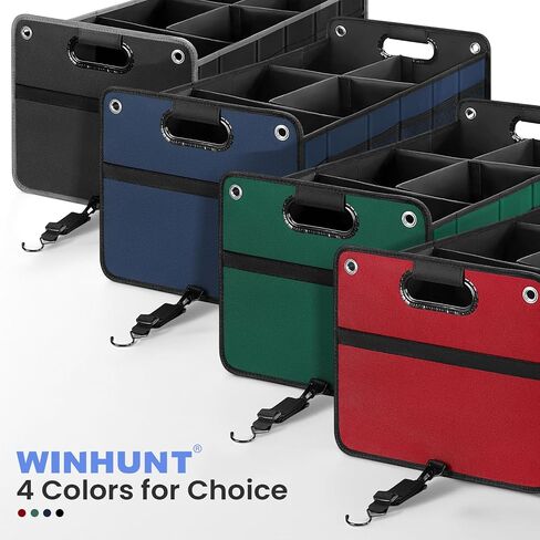 Car Trunk Organizer, Car Storage Organizer, Collapsible Multi Compartment for Car, Suv, Sedan, Truck, 100L, Extra Larger (Black, 100L) in Saudi Arabia