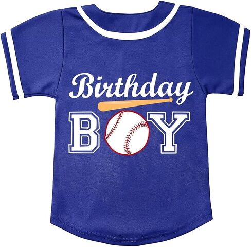 Kids Birthday Baseball Shirt Boys Baseball Jersey Birthday Gift Short Sleeve Tops for 1-6 Years in Saudi Arabia