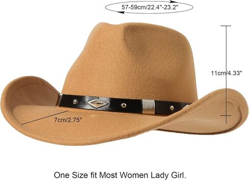 Joyebuy Classic Wide Brim Women Men Western Style Cowboy Cowgirl Hats مع حزام الإبزيم in Kuwait