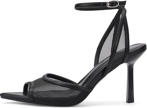 Women's Mesh Peep Toe Sandals Buckle Strap 3.14" Heel Comfortable Rubber Sole Shoes Summer for Party and Casual Occasions in Kuwait