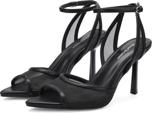 Women's Mesh Peep Toe Sandals Buckle Strap 3.14" Heel Comfortable Rubber Sole Shoes Summer for Party and Casual Occasions in Kuwait
