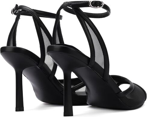 Women's Mesh Peep Toe Sandals Buckle Strap 3.14" Heel Comfortable Rubber Sole Shoes Summer for Party and Casual Occasions in Kuwait