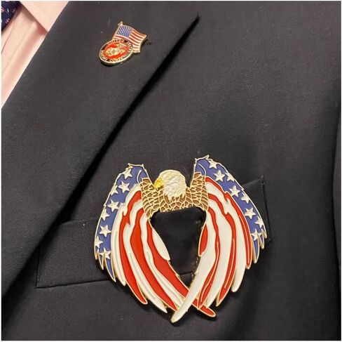Patriotic American Flag Pocket Square, Eagle Design in Saudi Arabia