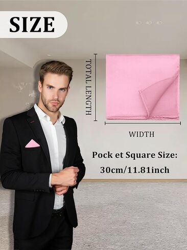 Mantieqingway Mens Pocket Square Handkerchiefs Solid Color Pocket Squares for Wedding Meeting Dinner Graduation in Saudi Arabia