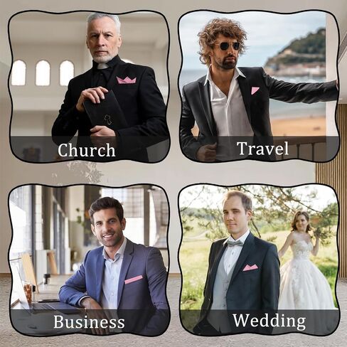 Mantieqingway Mens Pocket Square Handkerchiefs Solid Color Pocket Squares for Wedding Meeting Dinner Graduation in Saudi Arabia