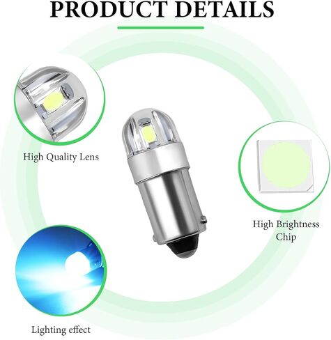 10pcs BA9S BA9 1895 1891 53 57 47830 لمبة LED ، Super Bright 2SMD 3030CHIPS BA9S LED BLOB GLOVE LIGH in Saudi Arabia