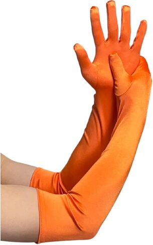 MDSTYLE Long Opera Gloves for Women - 20s Party Costume - Elbow Length Tea Party Satin Gloves - Princess Accessories in Saudi Arabia