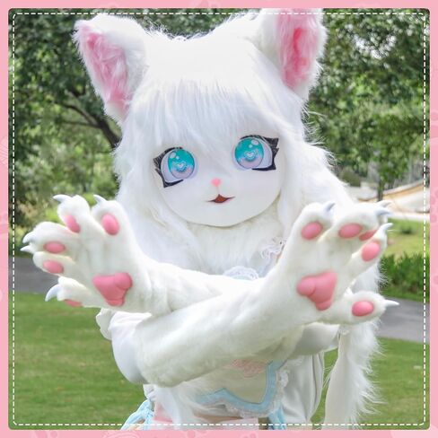Cosplay Furry Cat Claw Long Hloves Paws Finger Paws Mittens Assume Expensions for Halloween in Kuwait